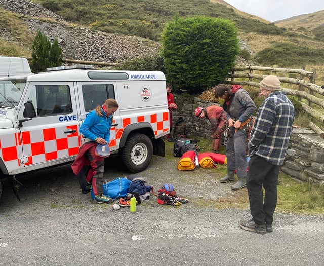 Mine explorer rescued in Cwmystwyth