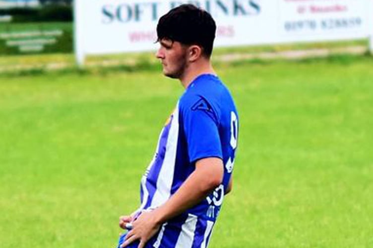 Calum Humphreys scored a hat-trick for Machynlleth (Photo: Bev Hemmings)