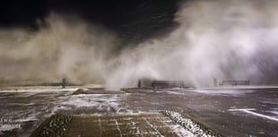 Tywyn prom battered by storm
