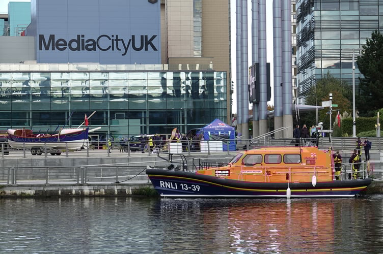 Pwllheli RNLI's all-weather lifeboat at Salford Quays. Photo: David James