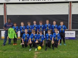 Penparcau FC youths thank sponsors for smart new kit