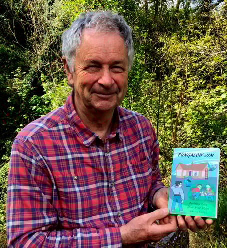 Martin Davies with a copy of his book, 'Bungalow Jim'