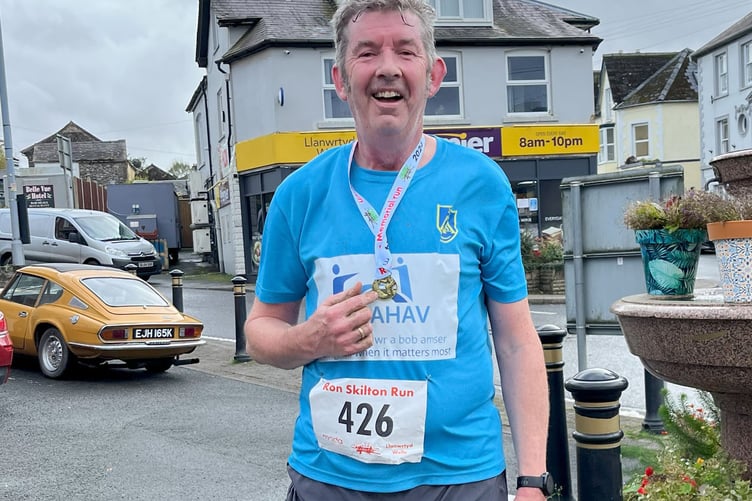 A muddy Deian Creunant at Llanwrtyd Wells