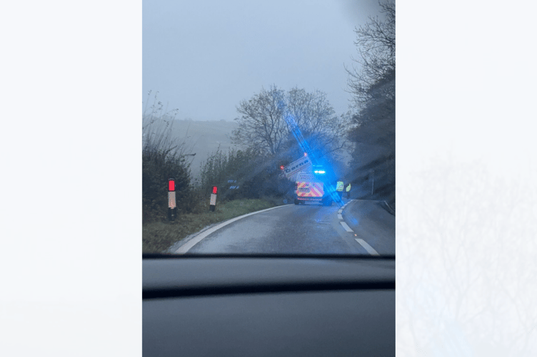 There are some reports stating the road is now closed whilst the lorry is recovered, but Dyfed-Powys Police have yet to confirm this