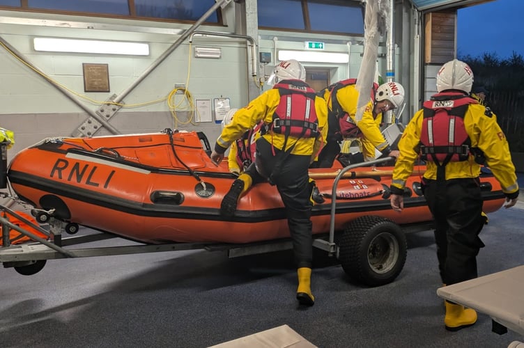 Pwllheli lifeboat crews were called out during a children's Hallowe'en party