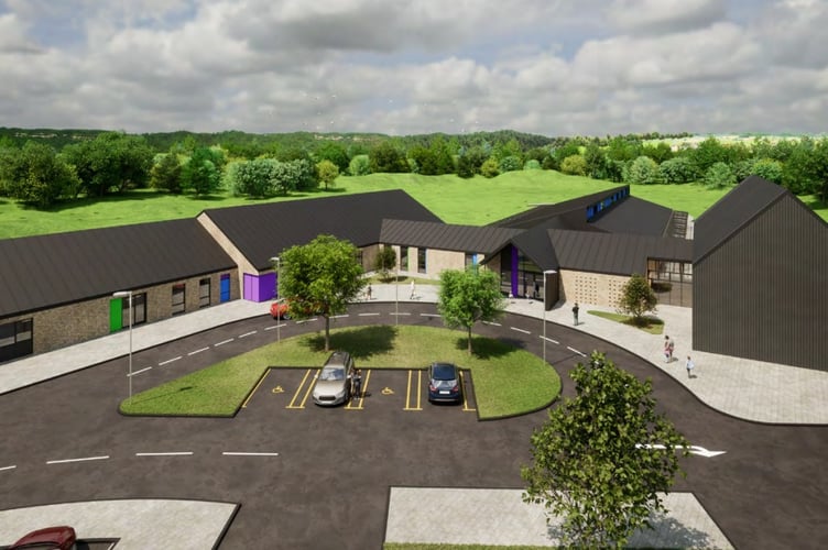 An artist's impression of the new Aeron Valley school