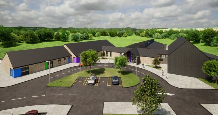 An artist's impression of the new Aeron Valley school