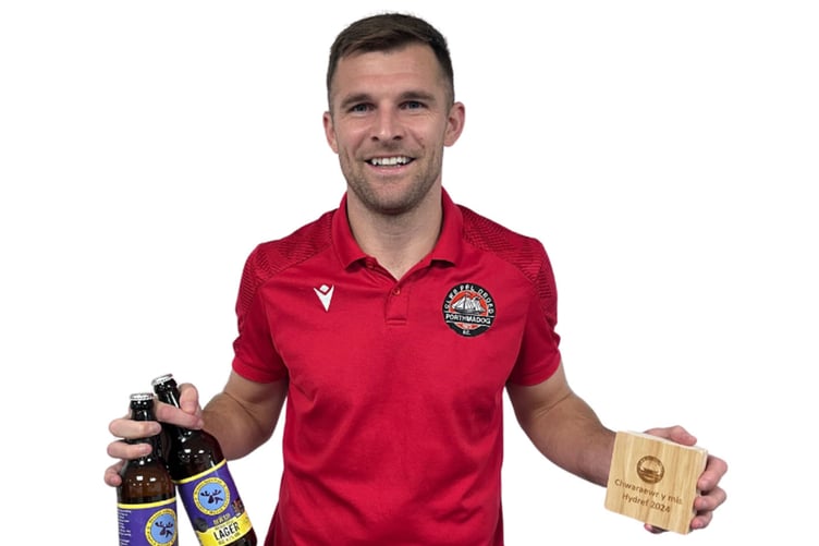 Danny Brookwell has been named Porthmadog's player of the month for October