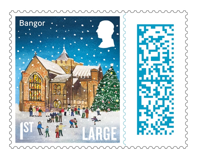 The Bangor Cathedral Christmas stamp
