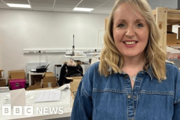Anwen Roberts owns design company Draenog. Photo: BBC
