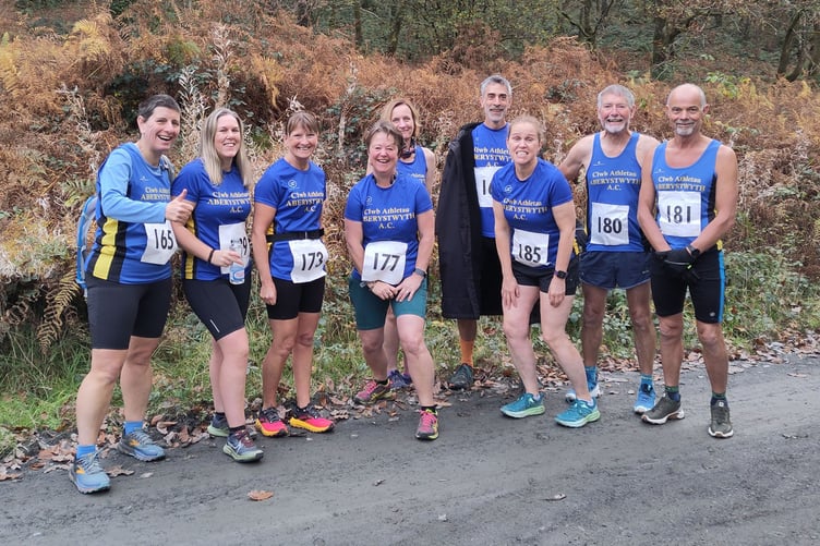 Aberystwyth Athletic Club members at the Dyfi 8