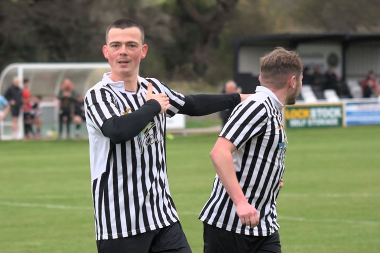 Callum Page netted a hat-trick for Bow Street as they returned to the top of the table (Photo: Bev Hemmings)