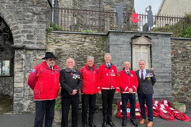 Aberdyfi Search and Rescue Team released this photographs of representatives attending the Remembrance Parade