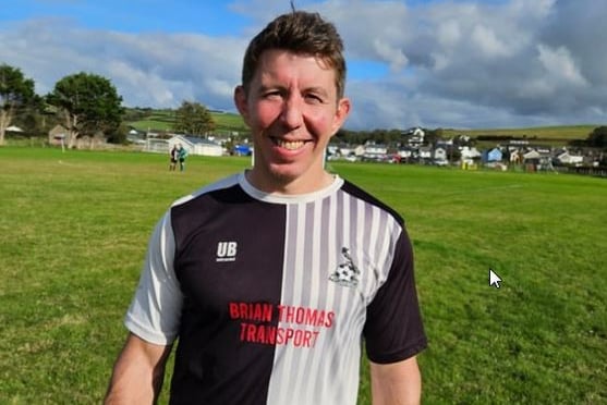 Lampeter Town's player of the match Huw Thomas