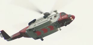 Aberystwyth man rescued by helicopter