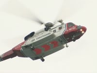 Aberystwyth man rescued by helicopter