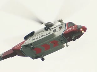 Aberystwyth man rescued by helicopter