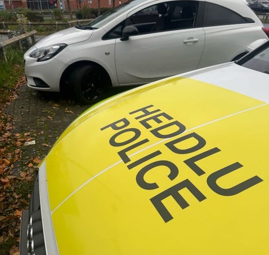 North Wales Police picture of the seized car