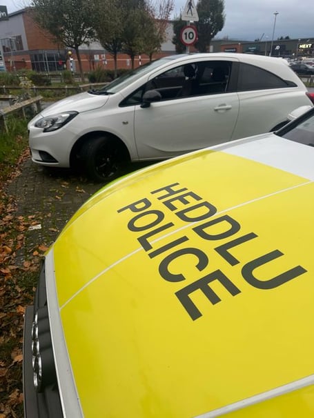 North Wales Police picture of the seized car