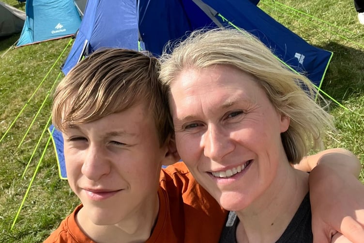 Vicky Rowe with her son, Oscar