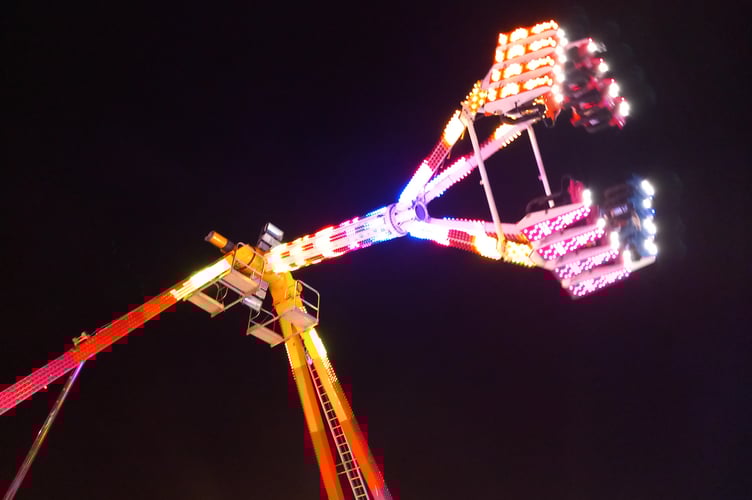 One of the fair's thrill rides