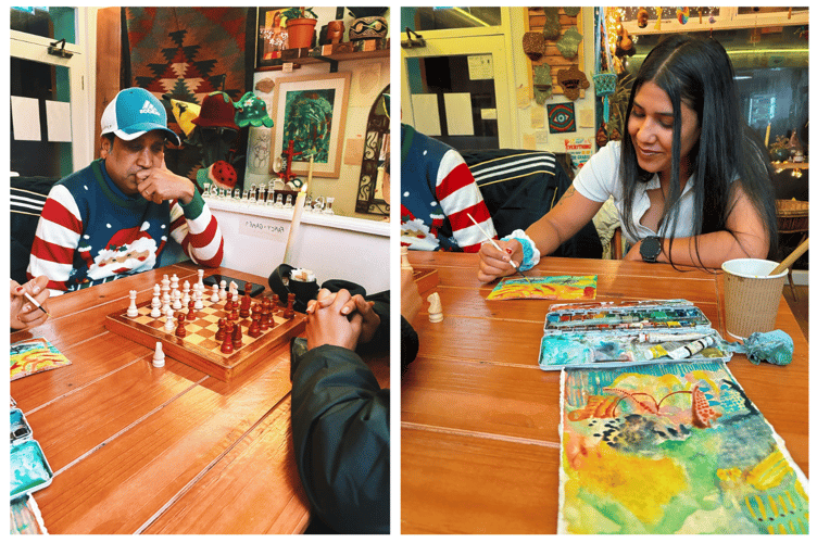 People are welcome to indulge in arts, crafts and games at the late-night cafe