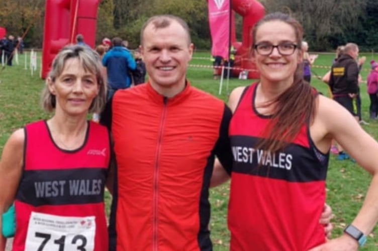 Liz Pugh, Dylan Davies and Alix Arndt in Newtown