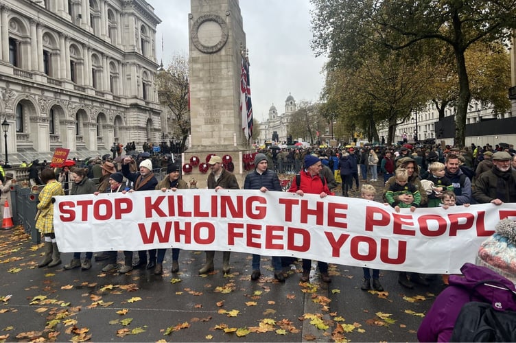 Farmers' protest in London