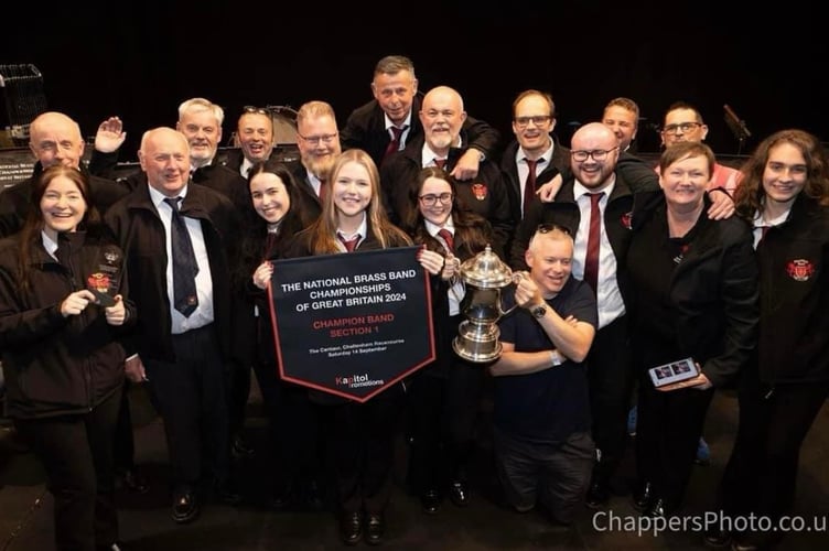 Llaneurgain Brass Band. Photo: ChappersPhoto.co.uk