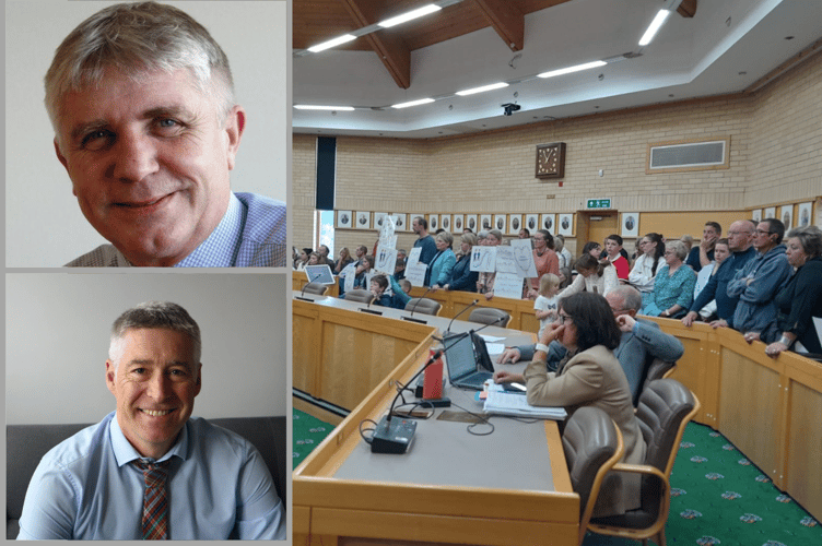 Barry Rees and Eifion Evans are embroiled in a row over comments made at a Cabinet meeting on 3 September