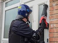 Dramatic footage of Gwynedd drug raids released as 19 are arrested