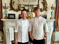 Oliver trains with renowned Chef at Italian Embassy in London