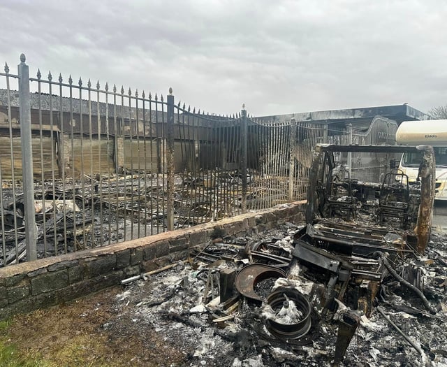 Investigation launched after fire destroys caravan company showroom