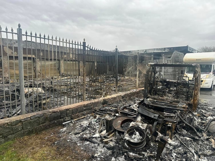 Llwyn Ffynnon Caravan Park picture of the damage caused