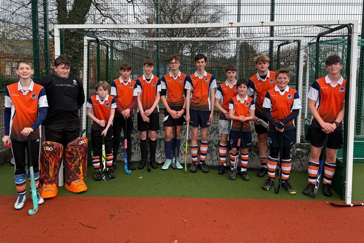 Dysynni Boys U16s: Gwion, Harri, Steffan, Bradley, Cian, Noah, Lucas, Owen, Rowan, Harry, Gwilym, Harri (Photo: Edward Tudor-Jones)