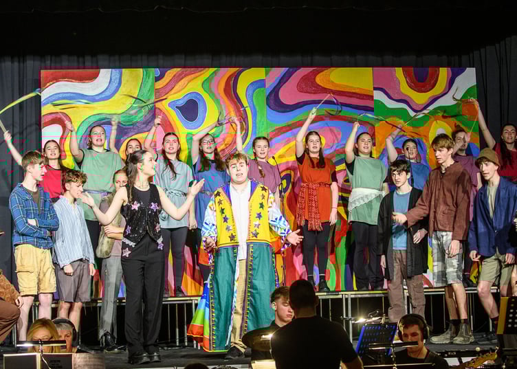 Miriam Llwyd (narrator) and Iwan Finnigan (Joseph) led the talented cast