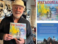 Meirion Jones ar daith mewn paent ym Mhatagonia