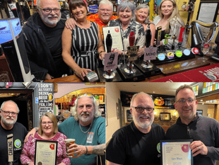 Three publicans celebrated after chalking up 65 years behind the bar