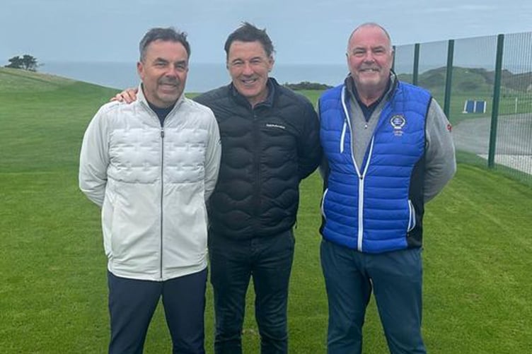 Dean Saunders with John Froom and Cemlyn Howel