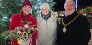 Christmas cheer in Llanbardarn as tree lights are turned on
