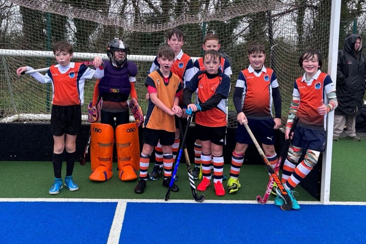 Dysynni U12s Bs. Back L to R: Cai, Euan. Front L to R: Eli, Oliver, Wil, Elgan, Osian, James