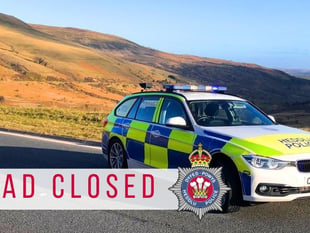 A487 between Aberystwyth and Bow Street shut