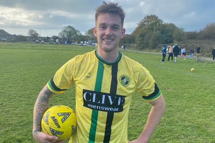 Jake Bush gave an impressive display for Padarn United against Rhayader Town Reserves