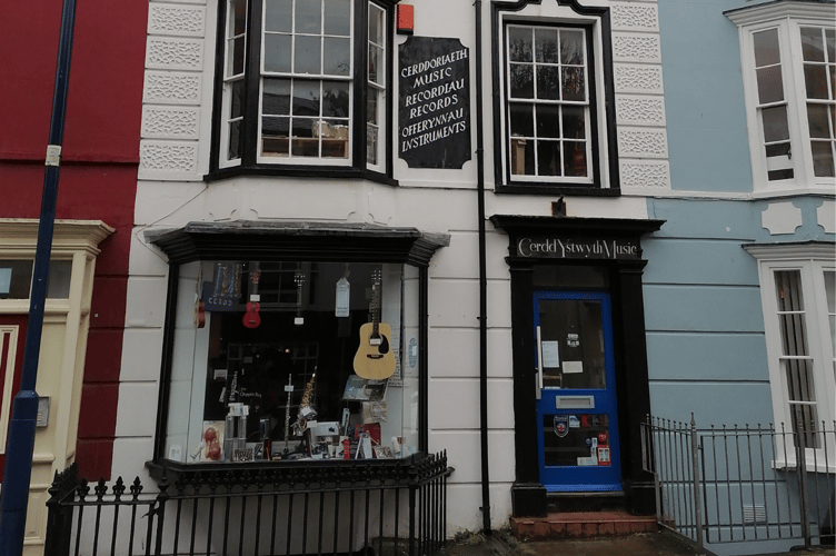 Cerdd Ystwyth in Upper Portland Street, Aberystwyth. Photo: Wikimedia