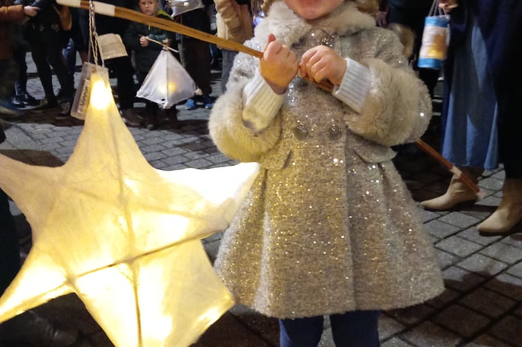 Mali Griffiths took part in the lantern parade. Photo: Julie McNicholls Vale