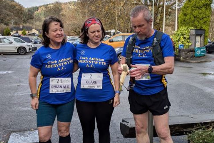 Rhian, Clare and Dave at Betws y Coed