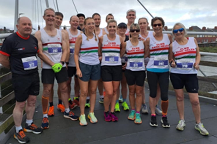 Sarn Helen runners at the Aber 10K
