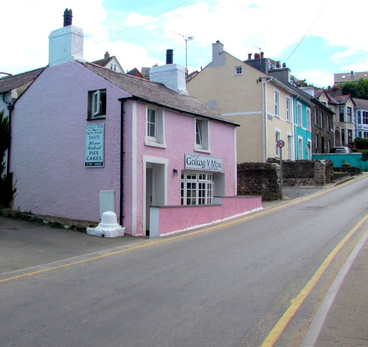 Golwg y Mor butchers in New Quay where some of the meat was sold