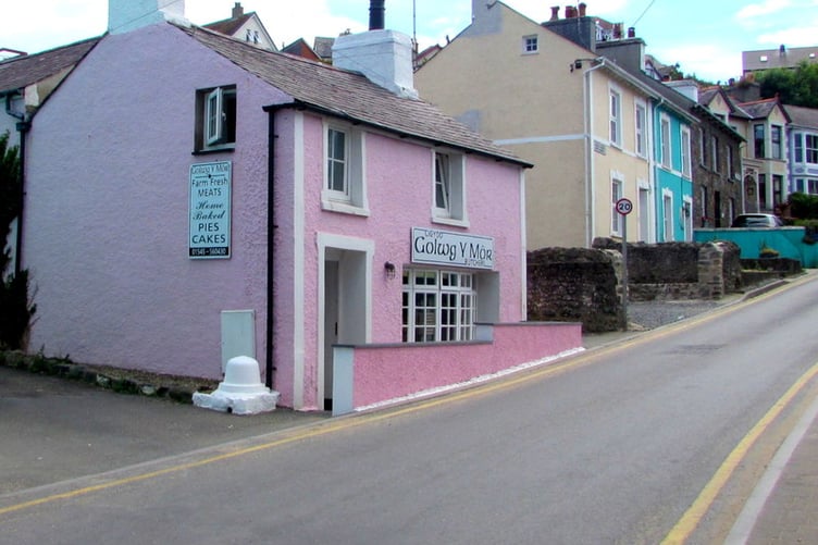 Golwg y Mor butchers in New Quay where some of the meat was sold