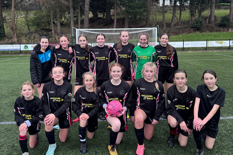 Ysgol Godre'r Berwyn’s Year 7 and 8 girls football team